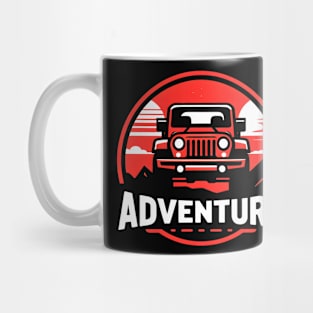 Jeep Wrangler Adventure Bright Red Mug